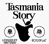 Tasmania Monogatari title screen for GameBoy